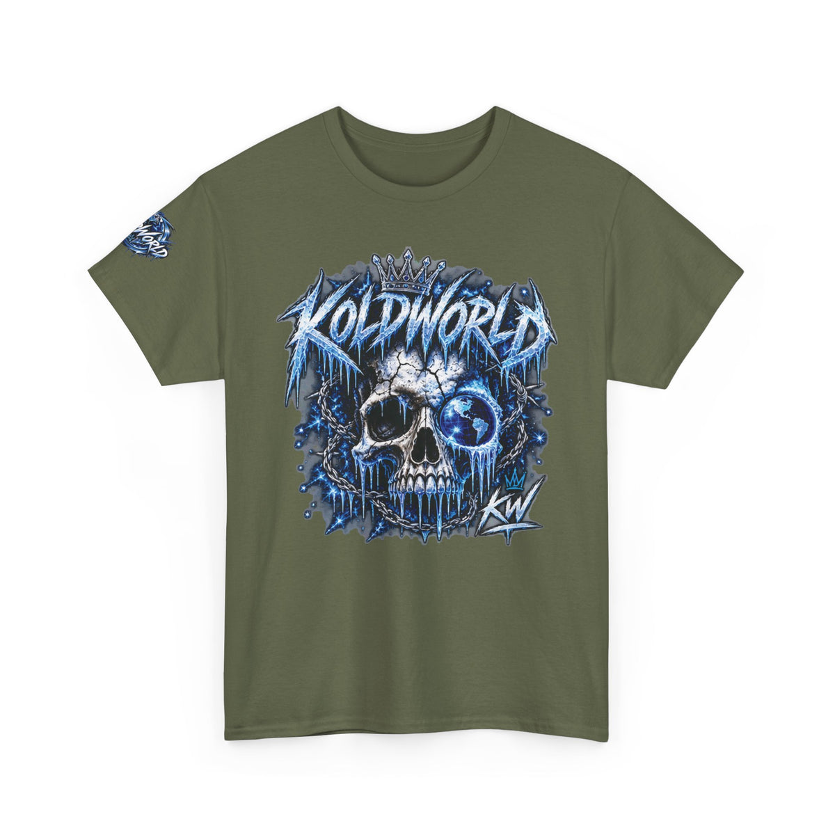 Koldworld x Blue Icy Skull Graphic T-Shirt