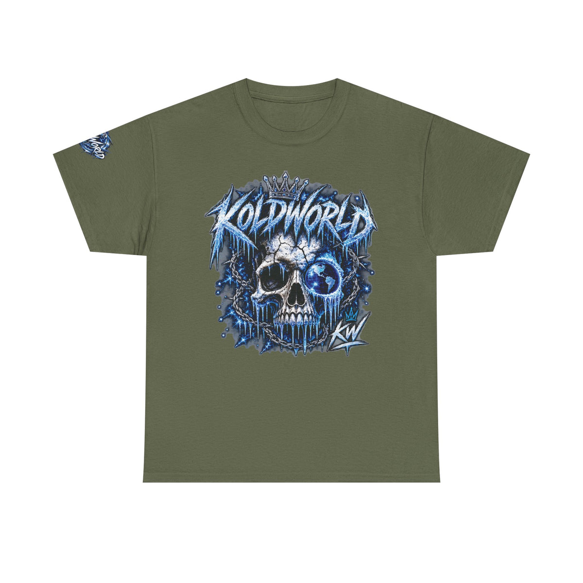 Koldworld x Blue Icy Skull Graphic T-Shirt