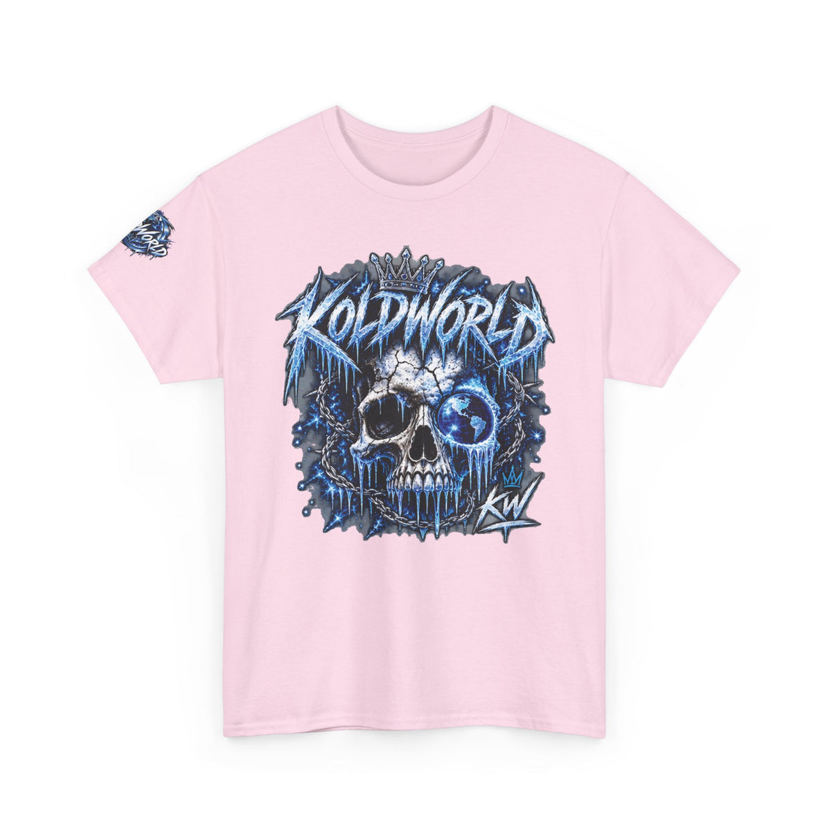 Koldworld x Blue Icy Skull Graphic T-Shirt