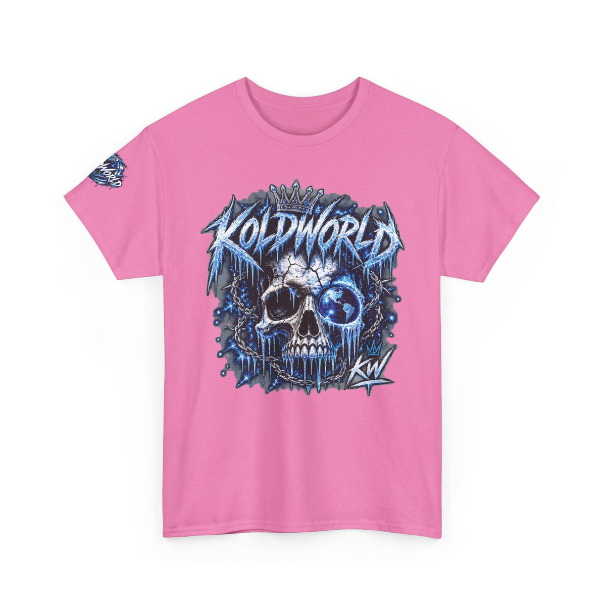 Koldworld x Blue Icy Skull Graphic T-Shirt