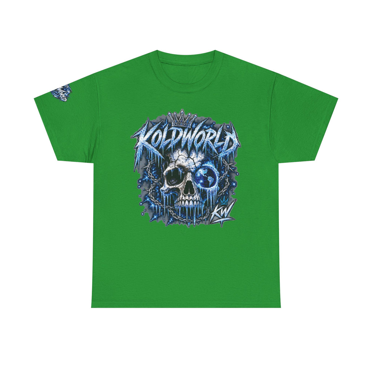 Koldworld x Blue Icy Skull Graphic T-Shirt