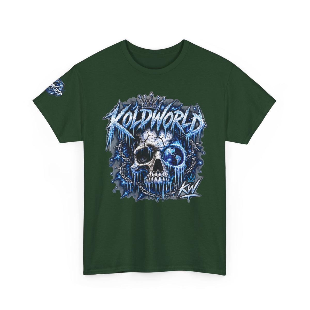 Koldworld x Blue Icy Skull Graphic T-Shirt