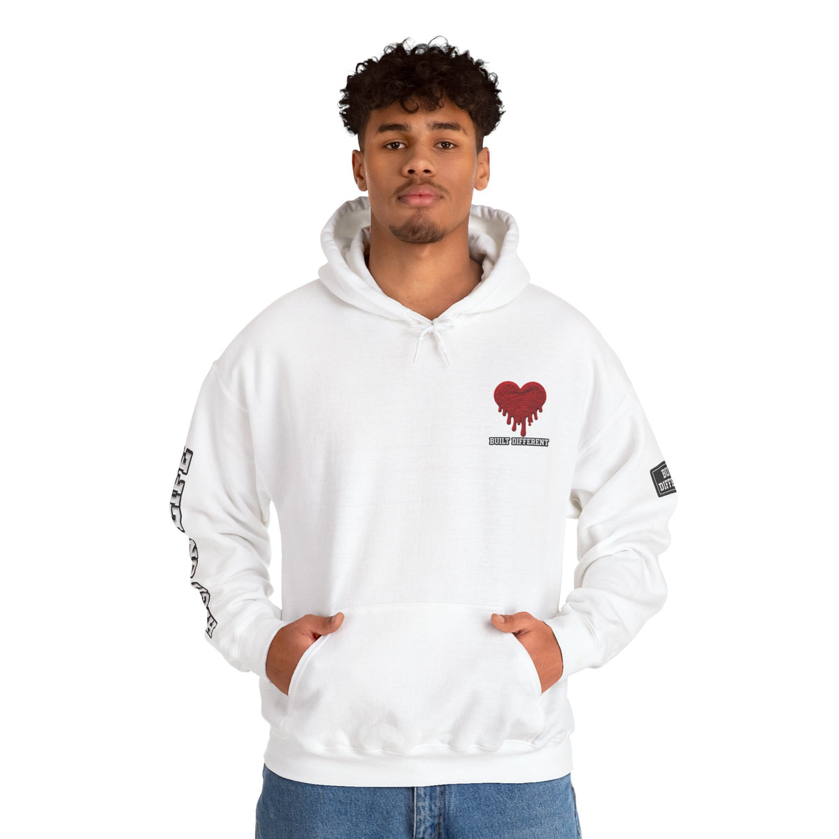 HighOnLife x Built Different x Dripping Heart Hoodie