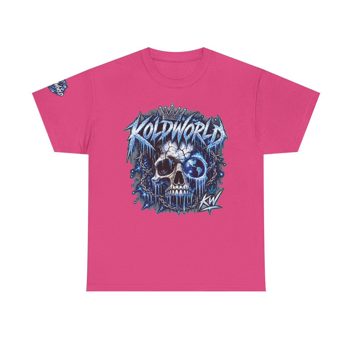 Koldworld x Blue Icy Skull Graphic T-Shirt