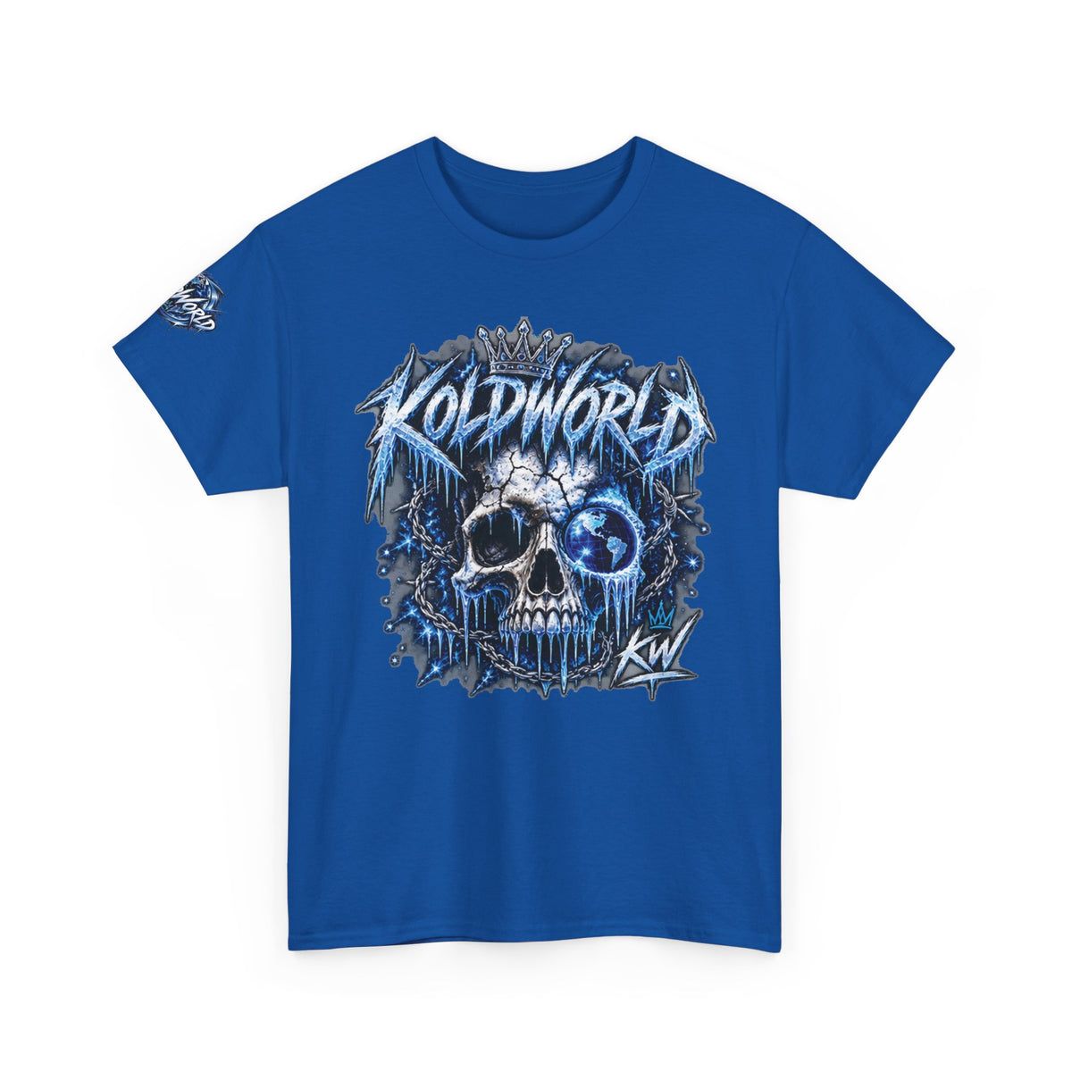 Koldworld x Blue Icy Skull Graphic T-Shirt