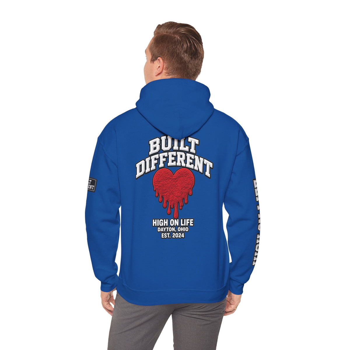 HighOnLife x Built Different x Dripping Heart Hoodie