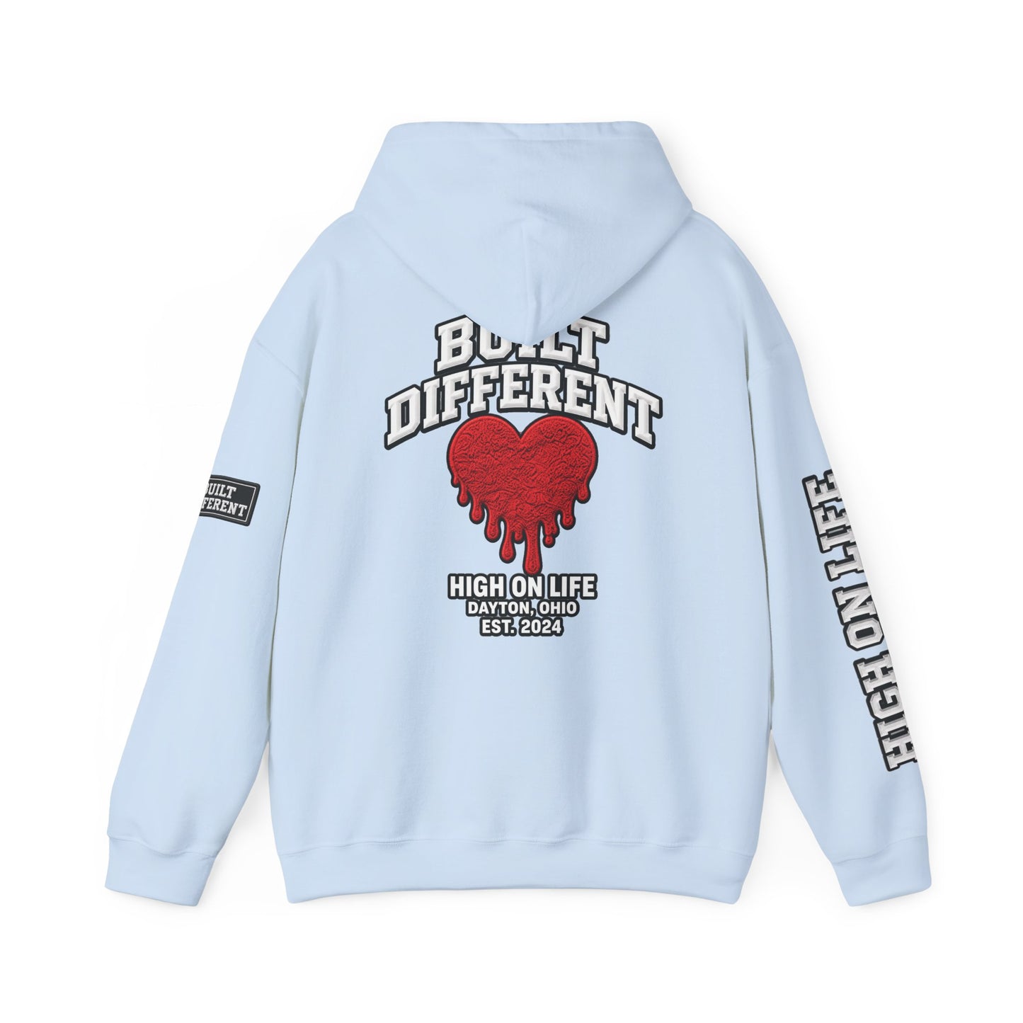 BuiltDifferent x HighOnLife x Dripping Heart Hoodie
