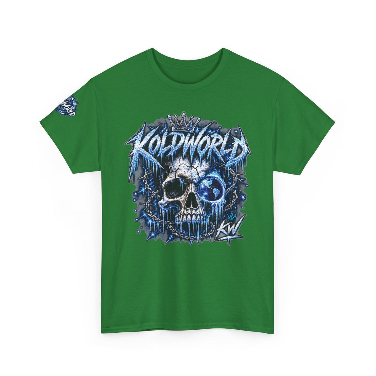 Koldworld x Blue Icy Skull Graphic T-Shirt
