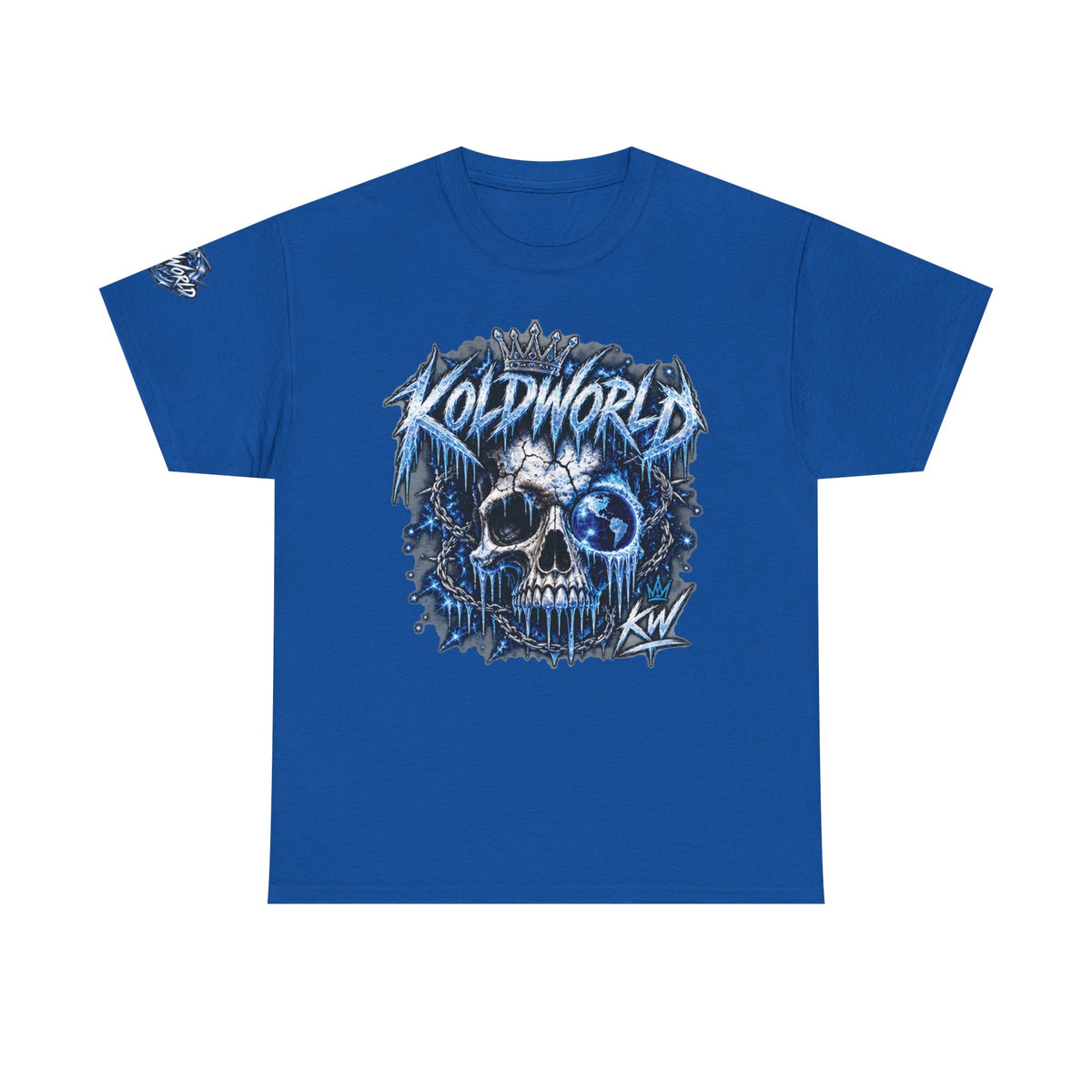 Koldworld x Blue Icy Skull Graphic T-Shirt