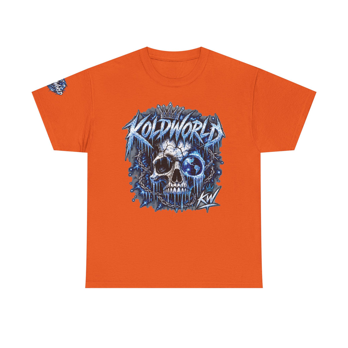 Koldworld x Blue Icy Skull Graphic T-Shirt