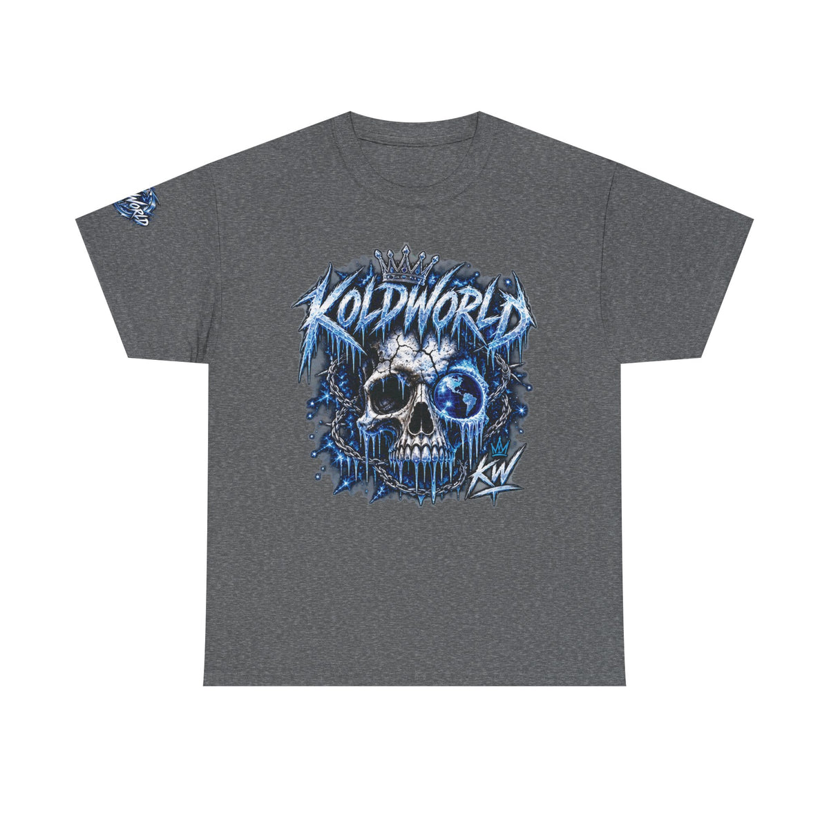 Koldworld x Blue Icy Skull Graphic T-Shirt