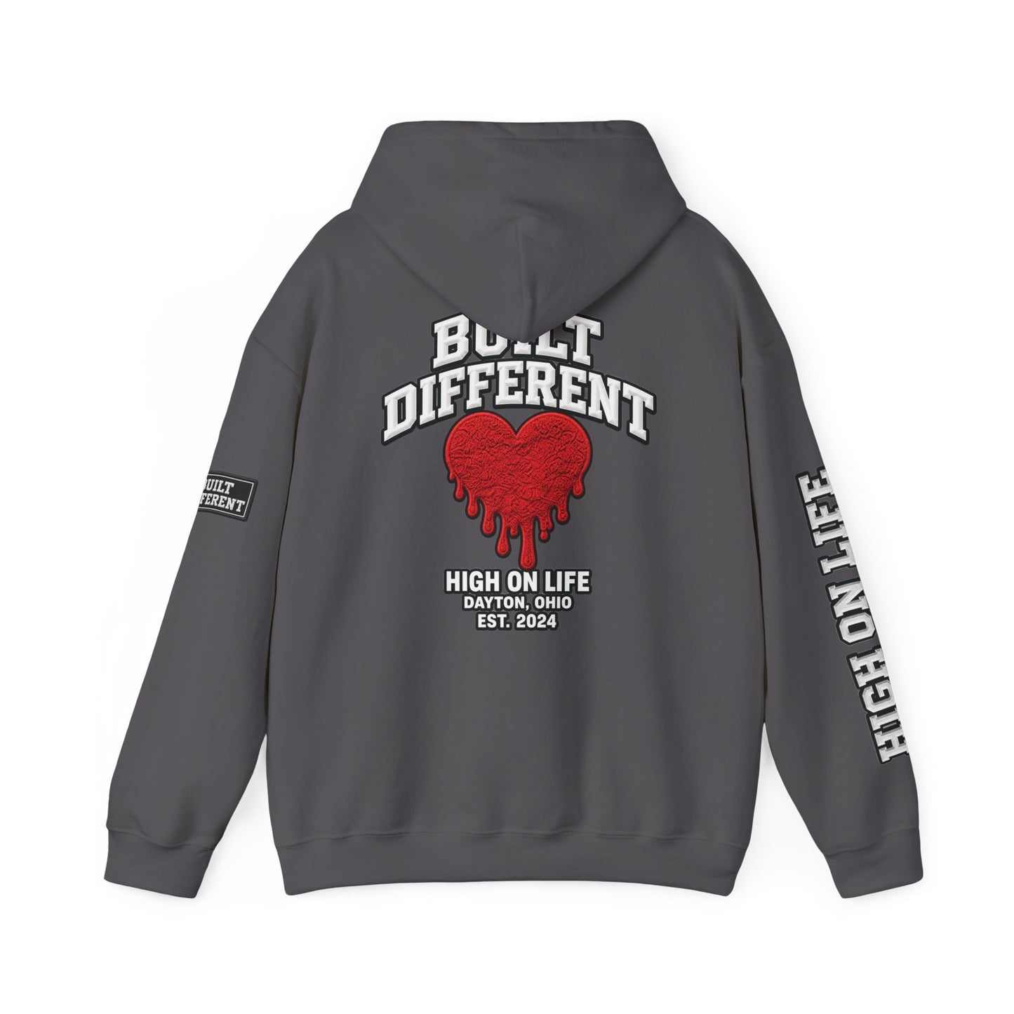BuiltDifferent x HighOnLife x Dripping Heart Hoodie