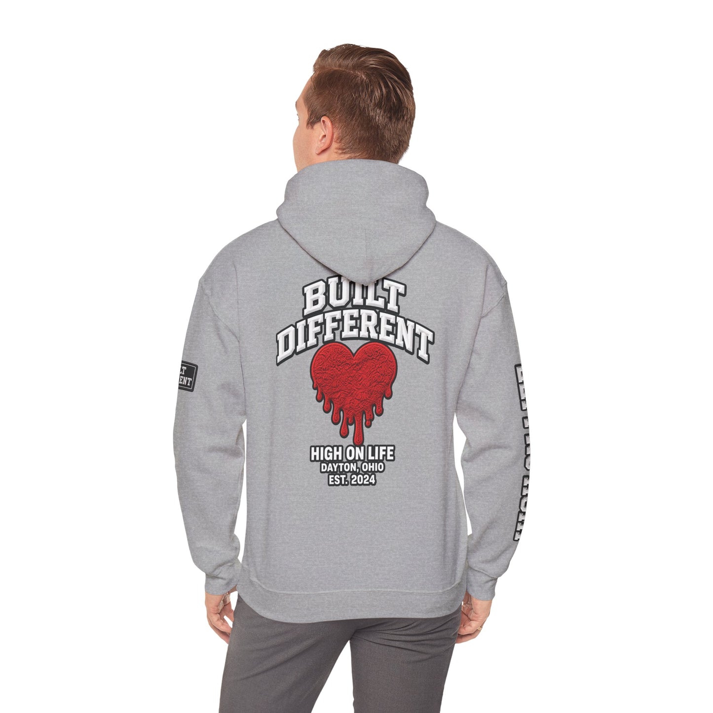 BuiltDifferent x HighOnLife x Dripping Heart Hoodie