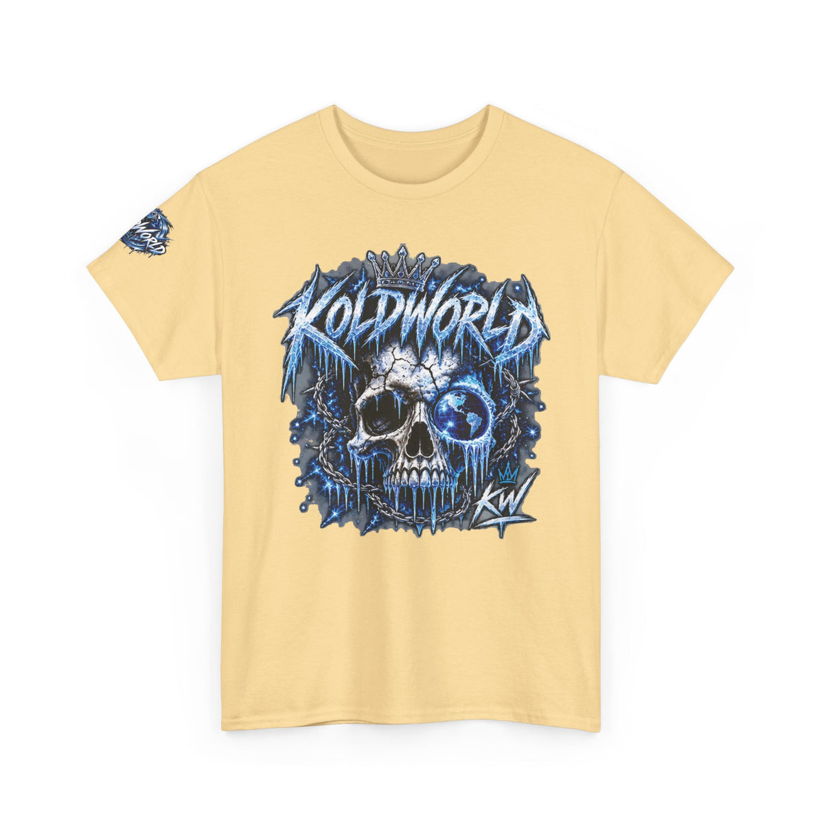 Koldworld x Blue Icy Skull Graphic T-Shirt