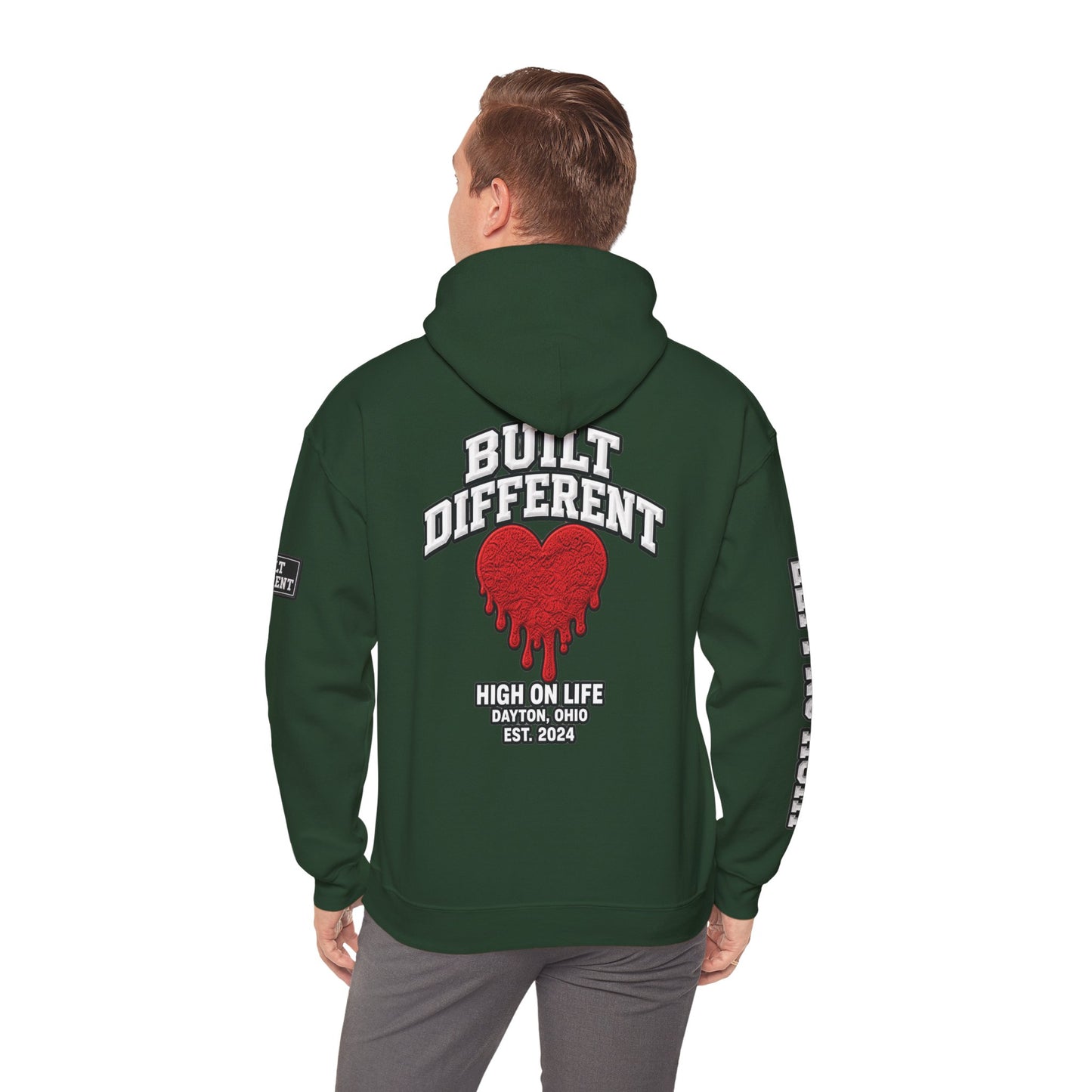 BuiltDifferent x HighOnLife x Dripping Heart Hoodie