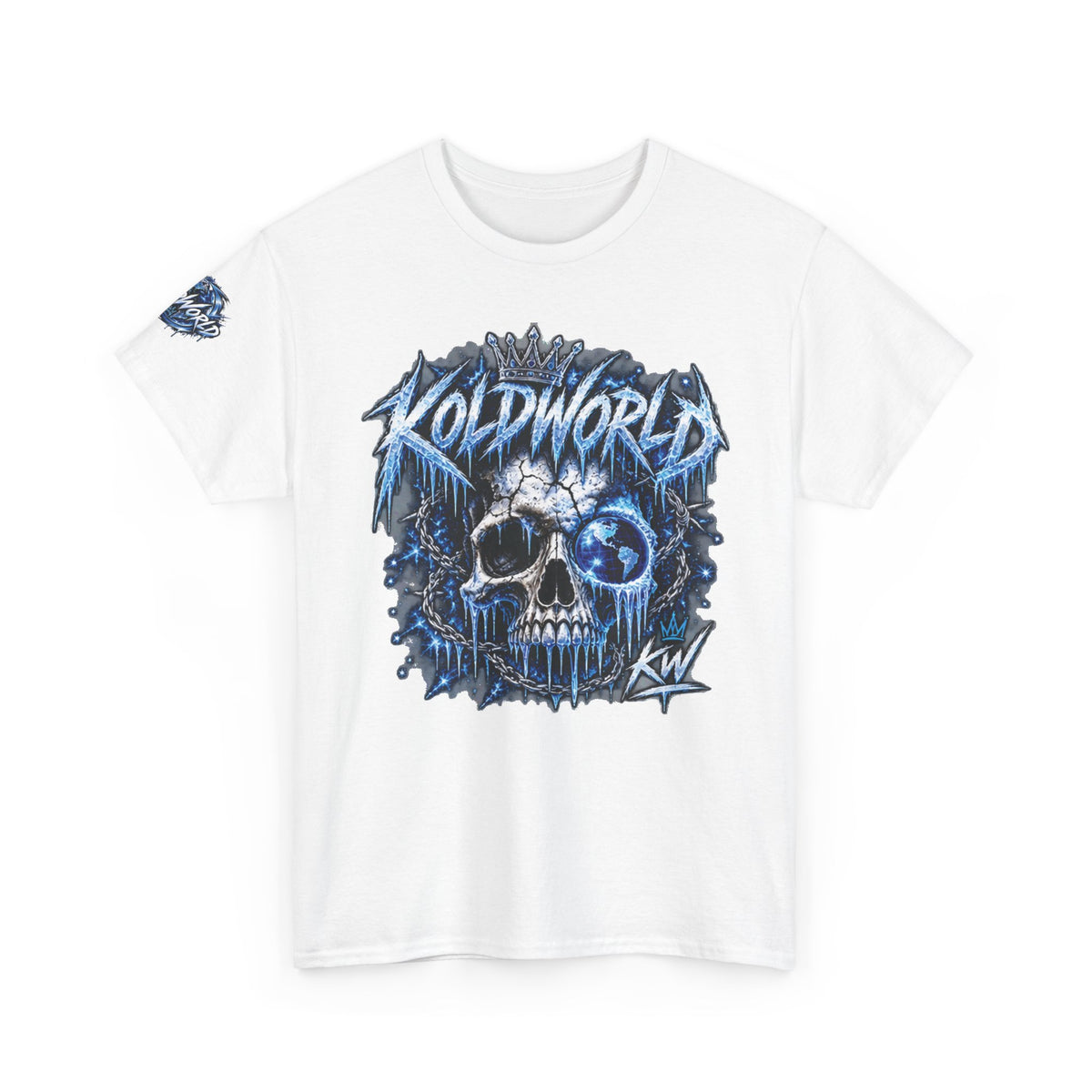 Koldworld x Blue Icy Skull Graphic T-Shirt