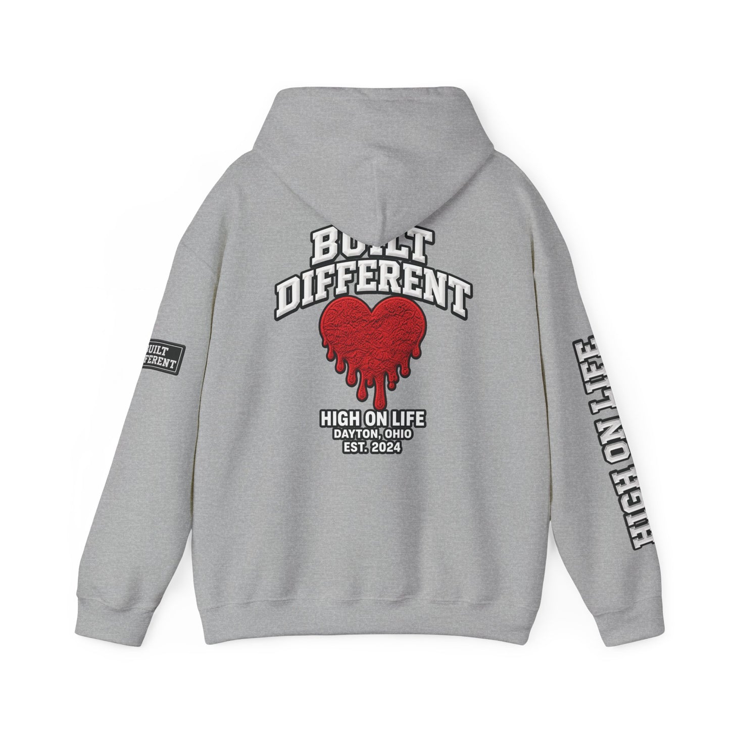 BuiltDifferent x HighOnLife x Dripping Heart Hoodie