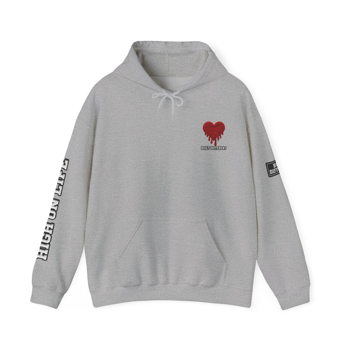 HighOnLife x Built Different x Dripping Heart Hoodie