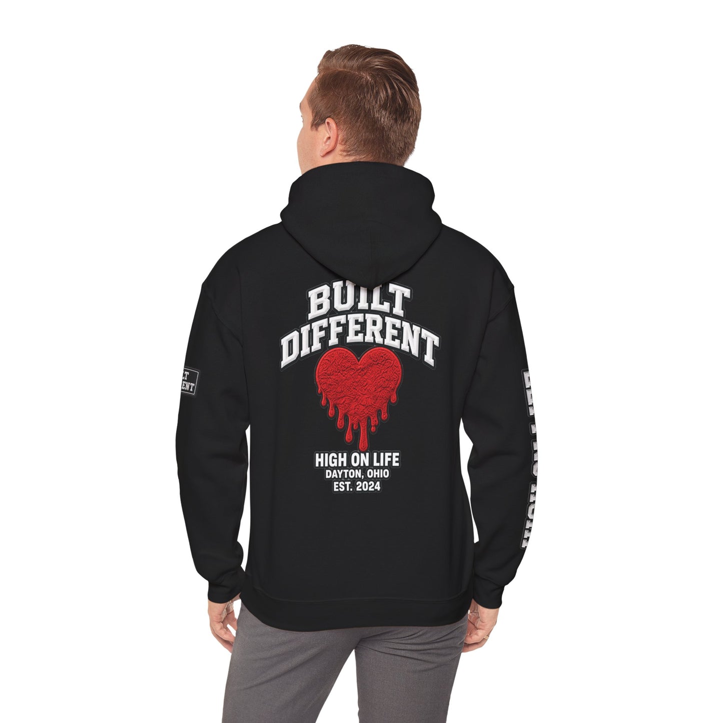 BuiltDifferent x HighOnLife x Dripping Heart Hoodie
