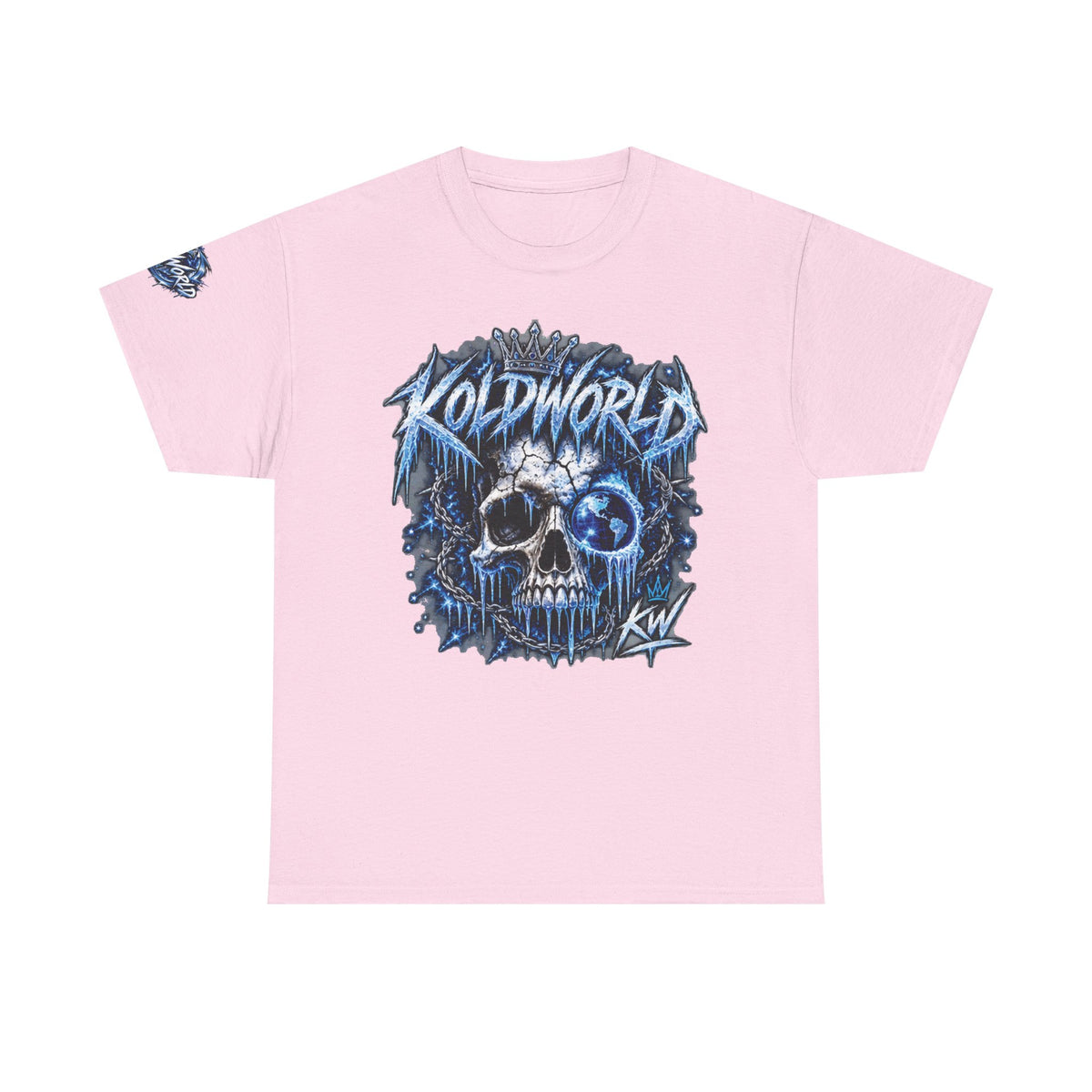 Koldworld x Blue Icy Skull Graphic T-Shirt