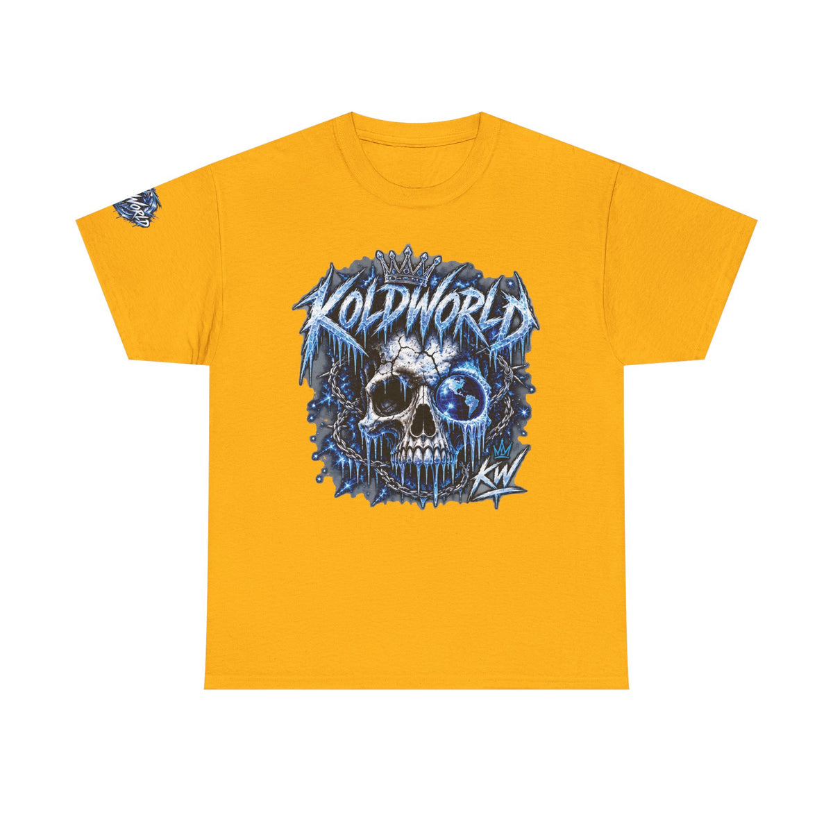 Koldworld x Blue Icy Skull Graphic T-Shirt