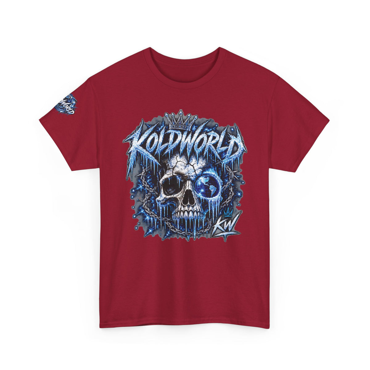 Koldworld x Blue Icy Skull Graphic T-Shirt