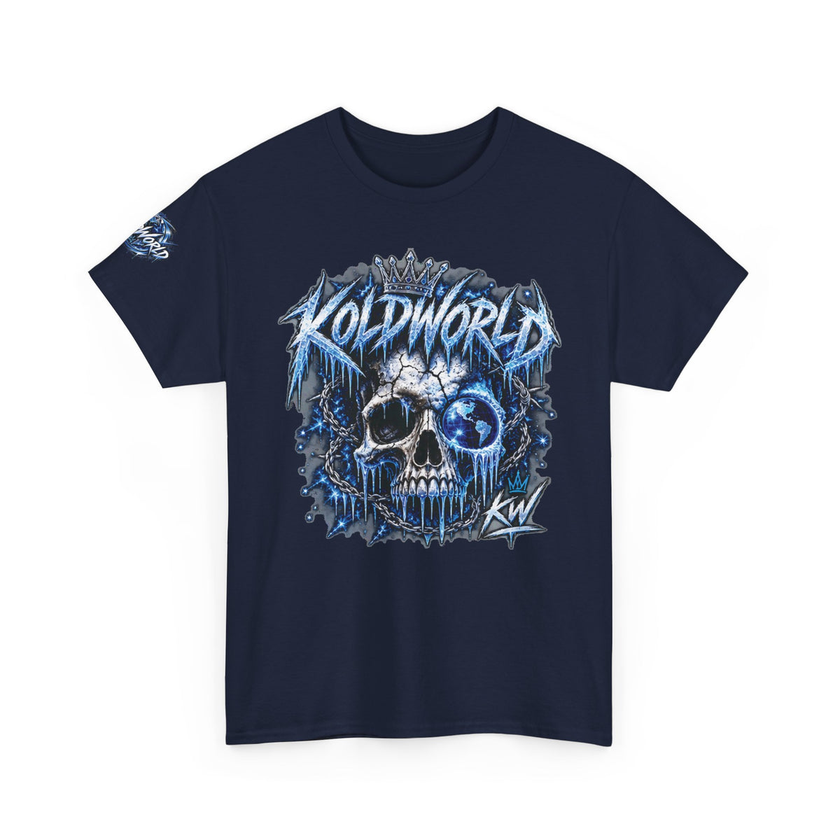 Koldworld x Blue Icy Skull Graphic T-Shirt