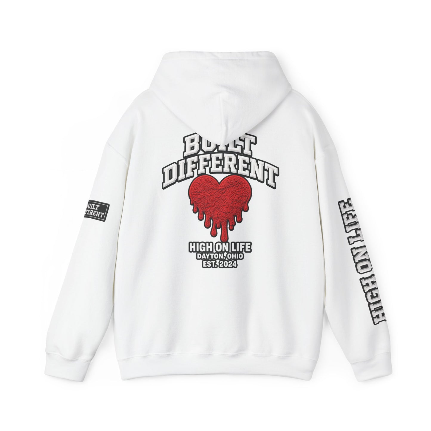 BuiltDifferent x HighOnLife x Dripping Heart Hoodie