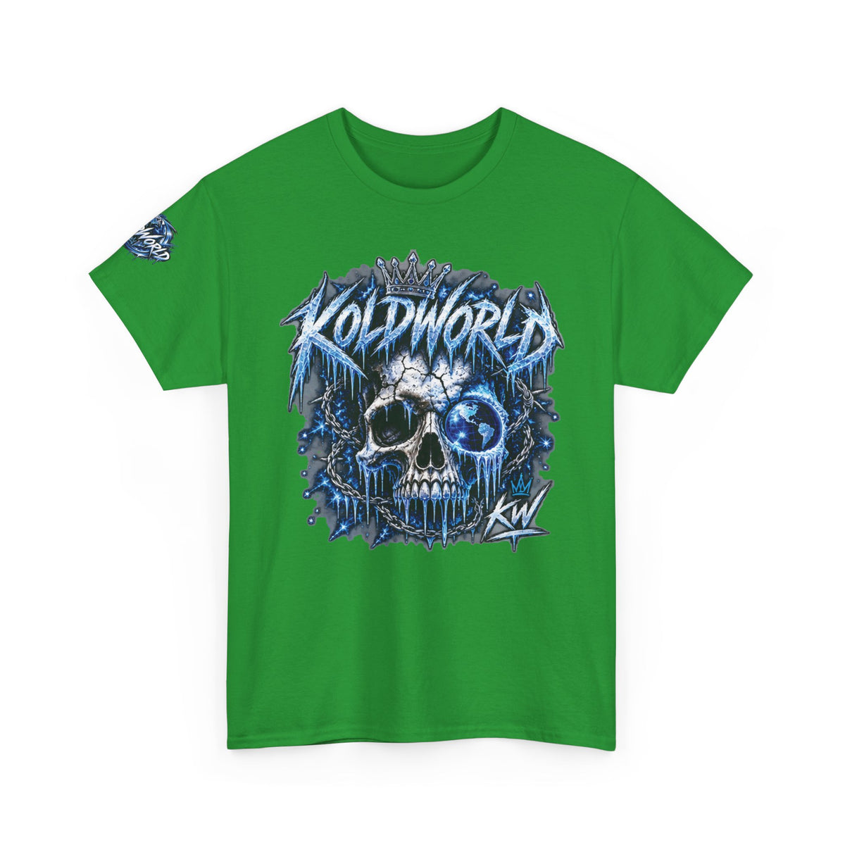 Koldworld x Blue Icy Skull Graphic T-Shirt