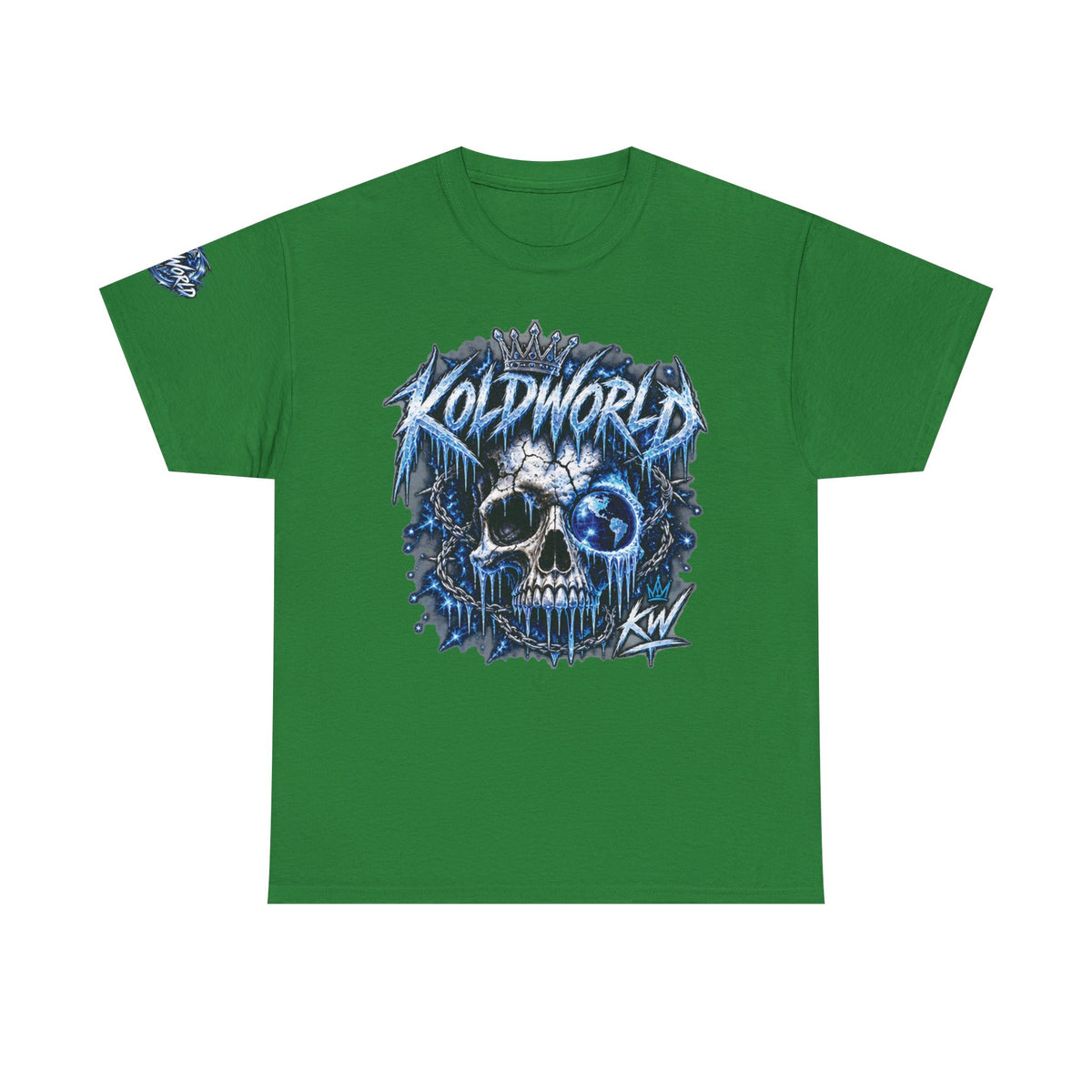 Koldworld x Blue Icy Skull Graphic T-Shirt
