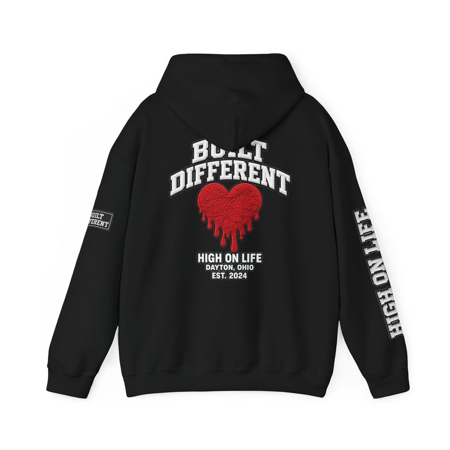 BuiltDifferent x HighOnLife x Dripping Heart Hoodie