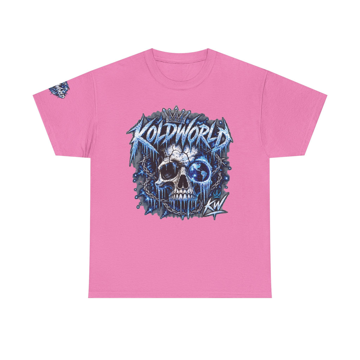 Koldworld x Blue Icy Skull Graphic T-Shirt
