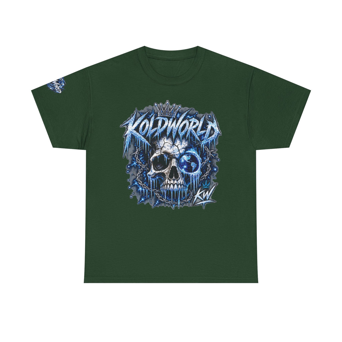 Koldworld x Blue Icy Skull Graphic T-Shirt