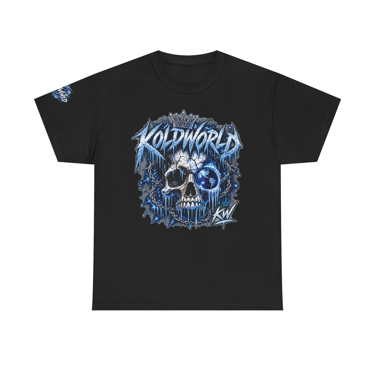 Koldworld x Blue Icy Skull Graphic T-Shirt