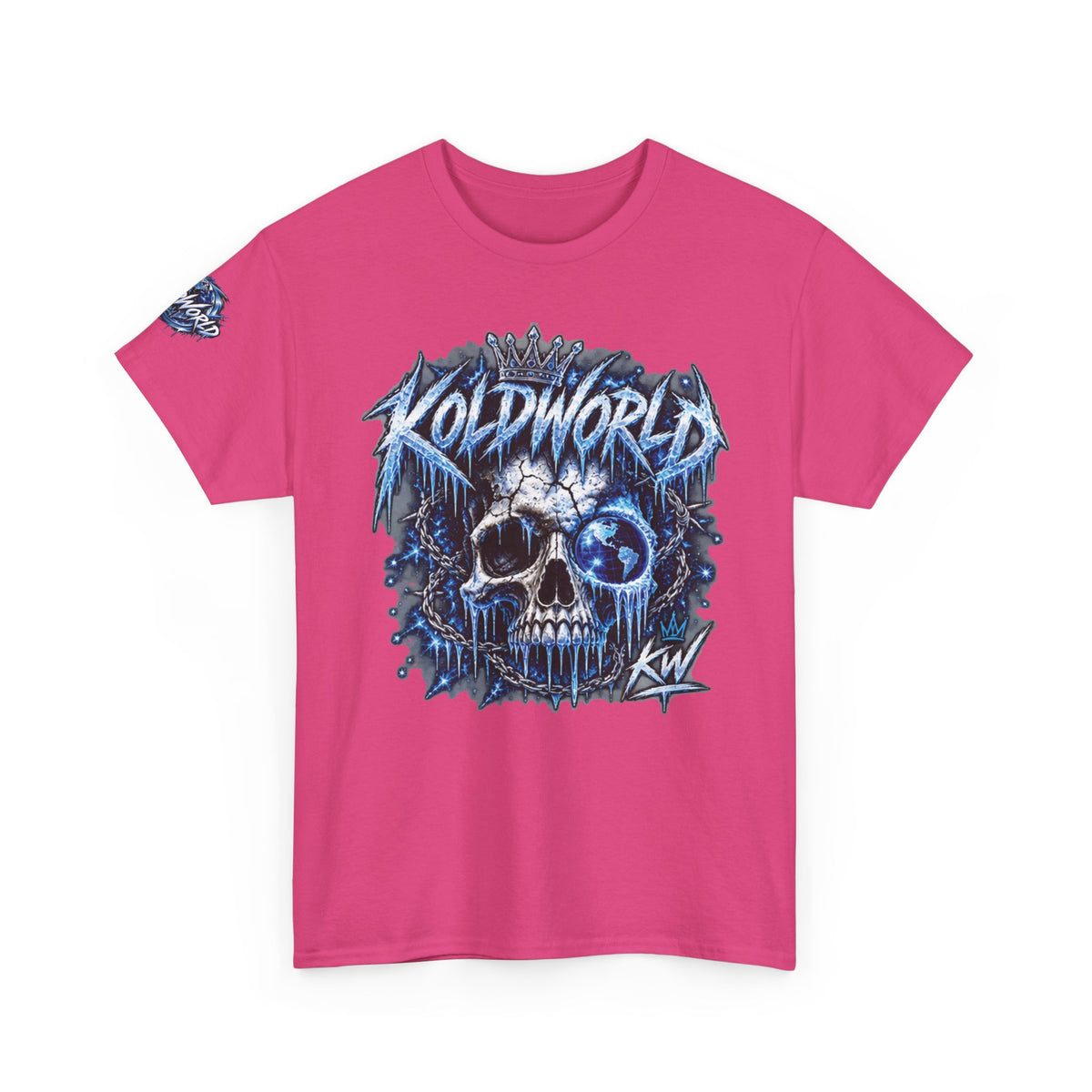Koldworld x Blue Icy Skull Graphic T-Shirt