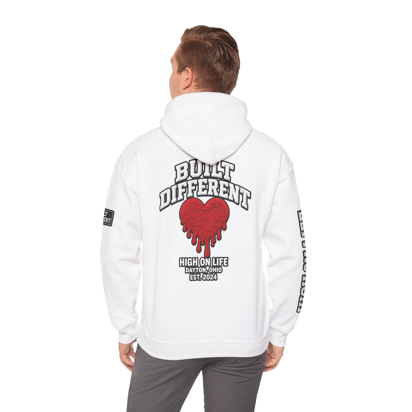 BuiltDifferent x HighOnLife x Dripping Heart Hoodie