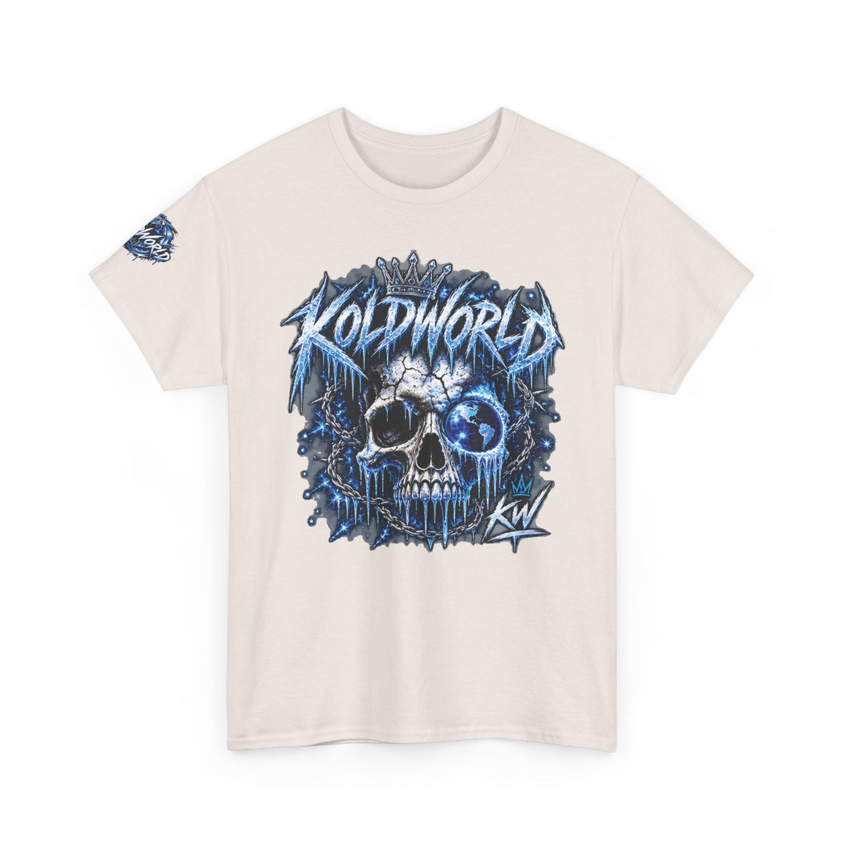 Koldworld x Blue Icy Skull Graphic T-Shirt