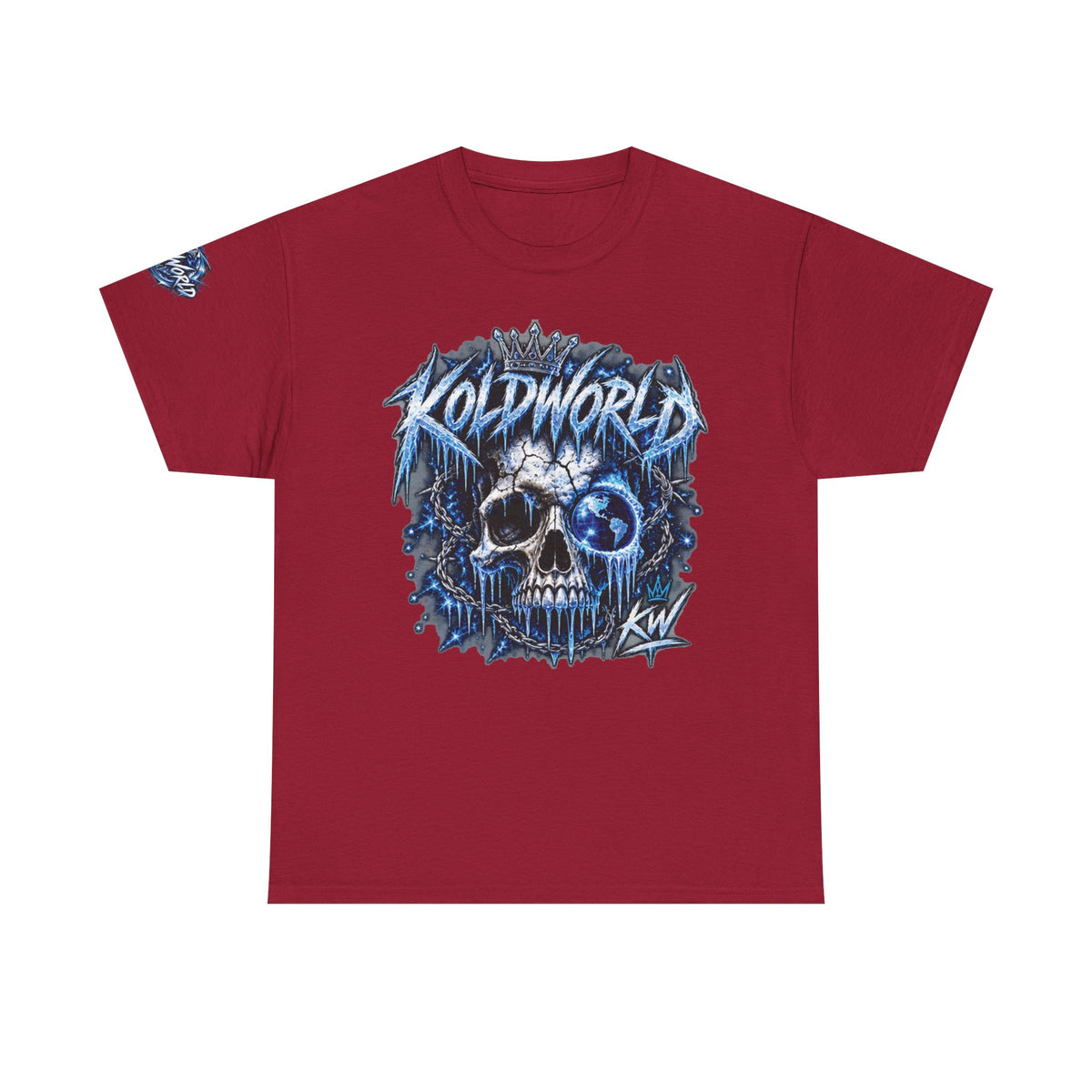 Koldworld x Blue Icy Skull Graphic T-Shirt