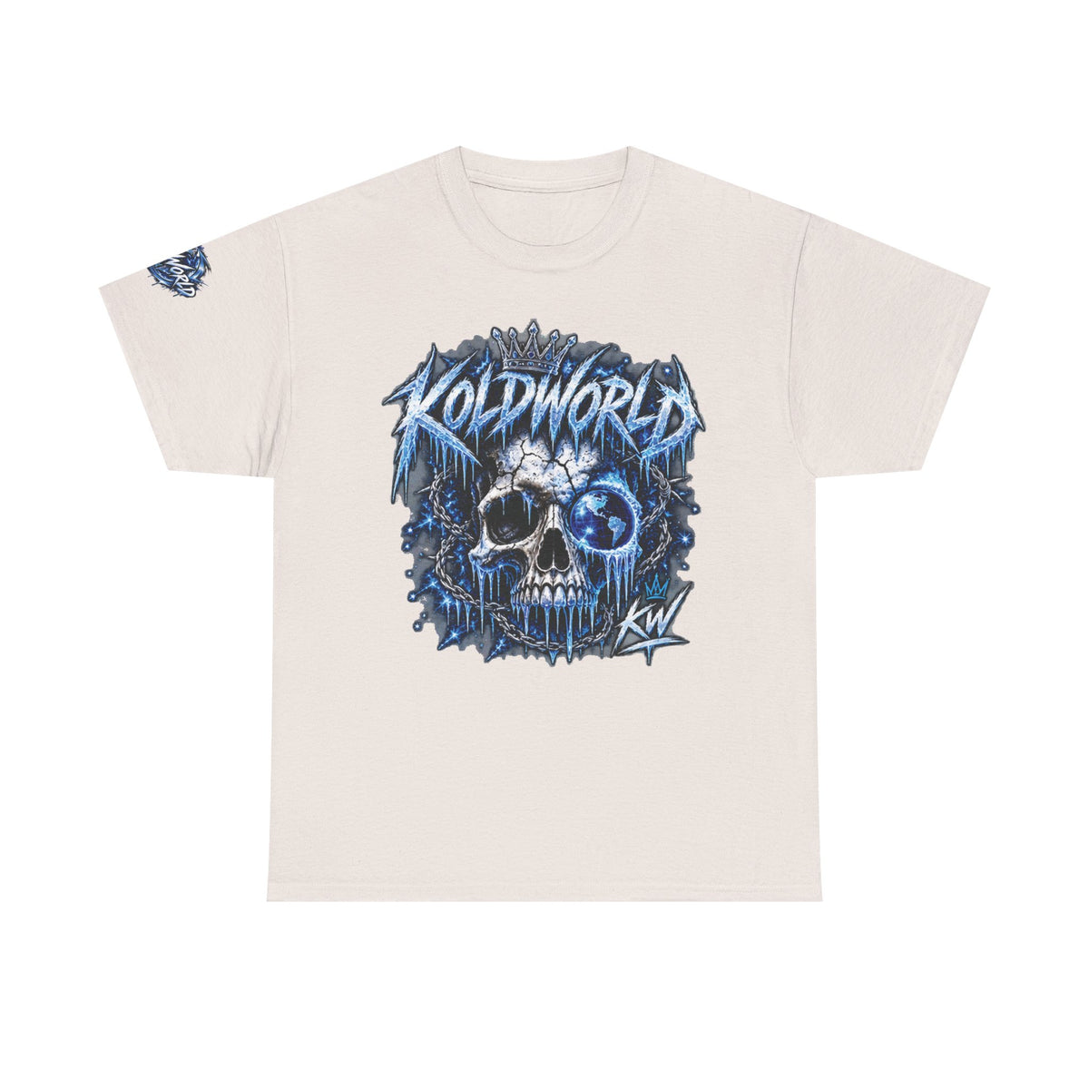 Koldworld x Blue Icy Skull Graphic T-Shirt