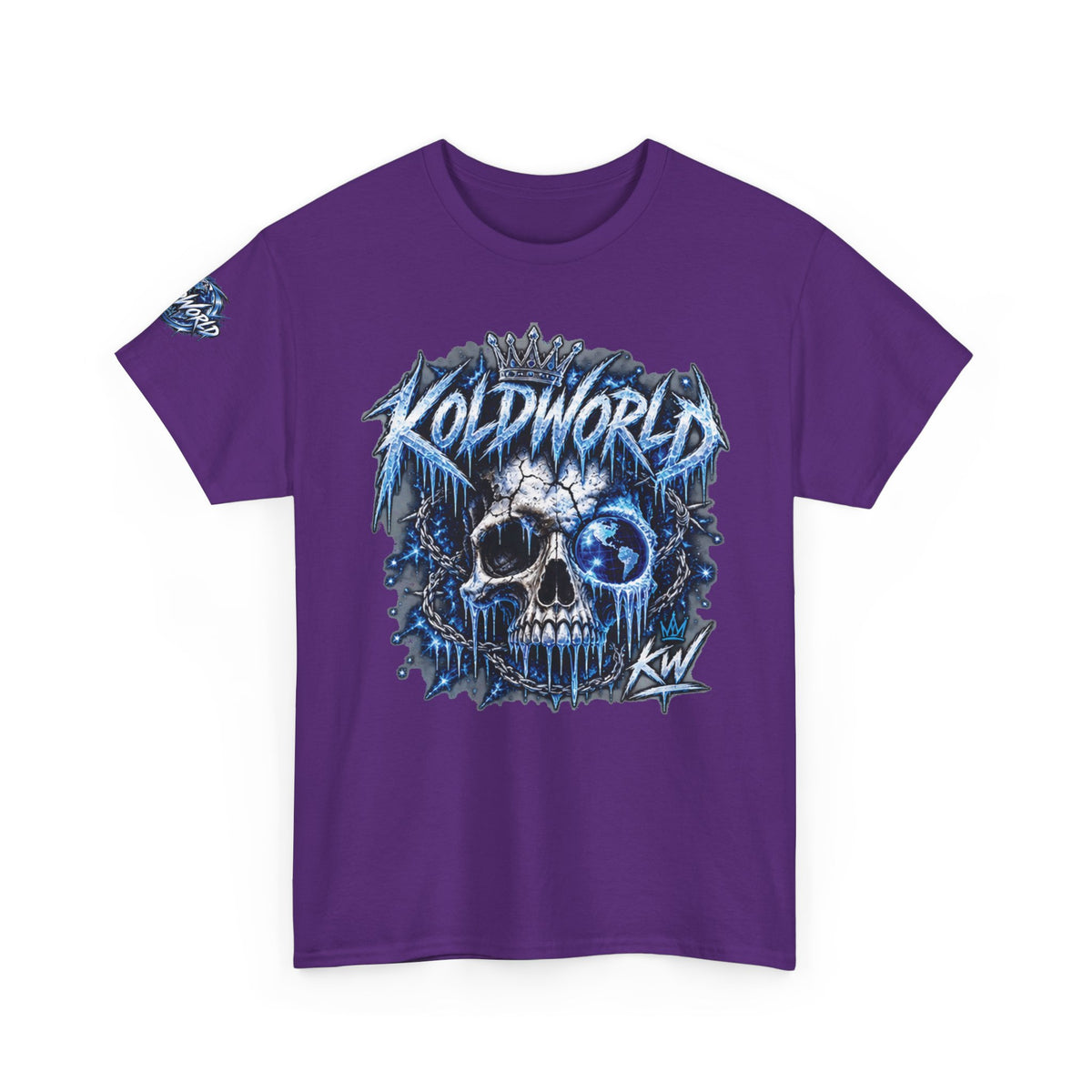 Koldworld x Blue Icy Skull Graphic T-Shirt