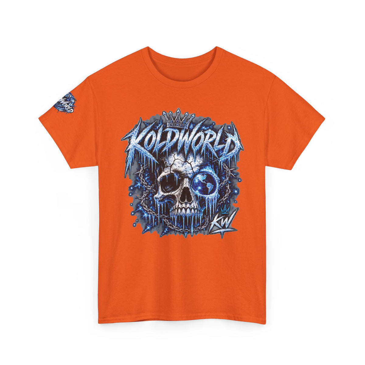 Koldworld x Blue Icy Skull Graphic T-Shirt